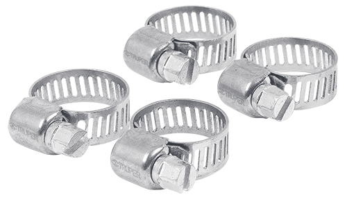 Abrazadera mini-6 de acero inoxidable, blister con 4 pzas-ferrecompras