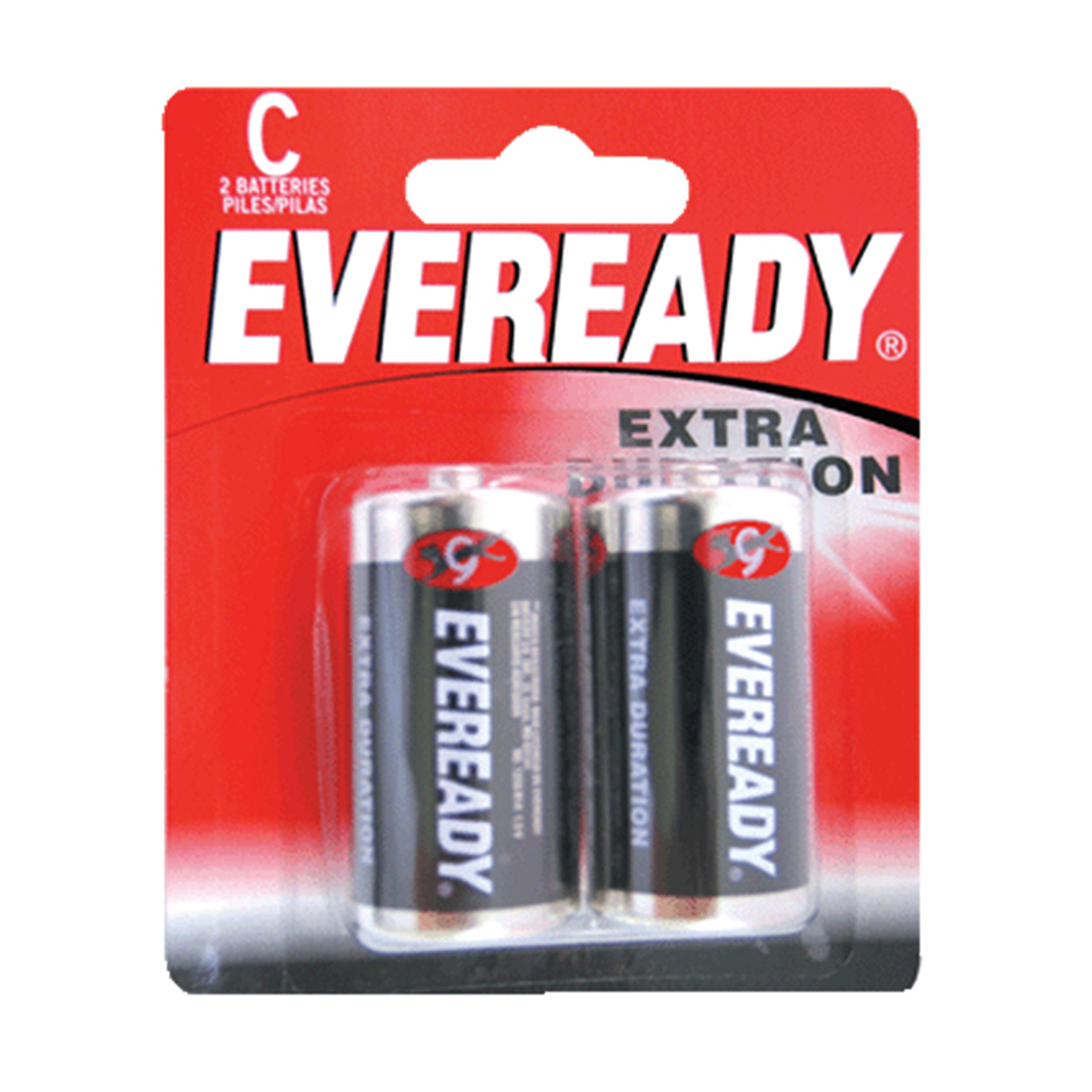 Pila Zinc-Carbón marca Eveready® C con 2 piezas