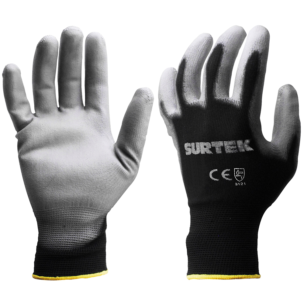 Guantes de Nylon con recubrimiento de poliuretano talla grande - Ferrecompras 