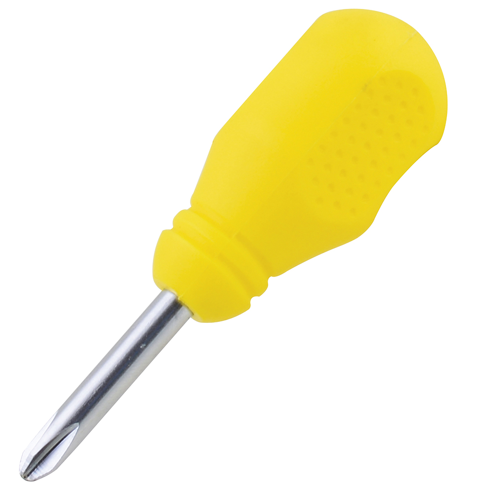 Destornillador amarillo trompo barra redonda punta Phillips® #2 1/4 x 1-3/8