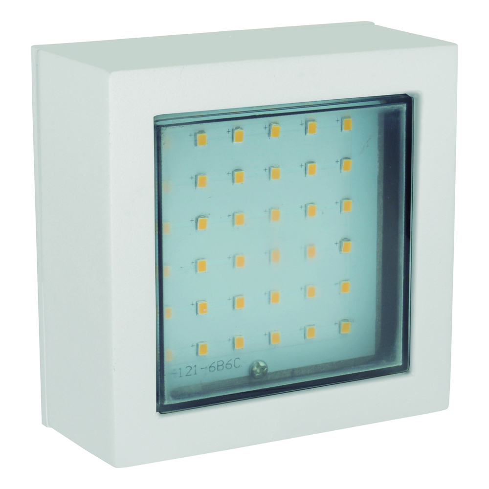 Luminario LED para exterior tipo cubo - Ferrecompras 