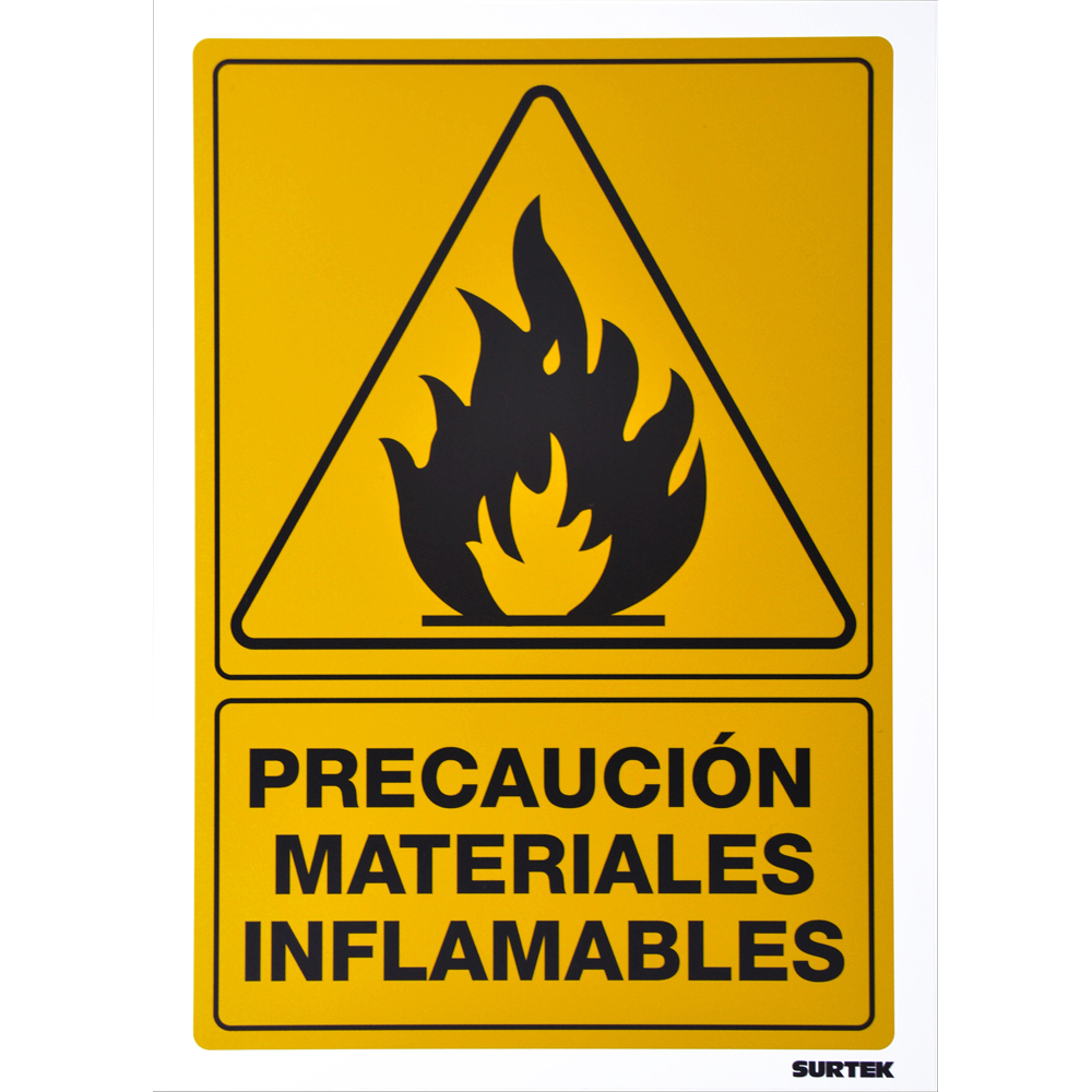 Señal "Materiales flamables"