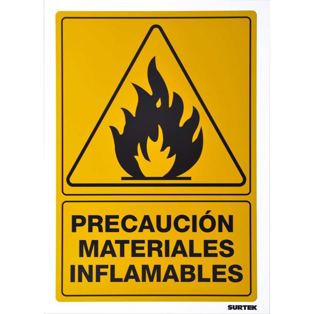 Señal "Materiales flamables" - Ferrecompras 