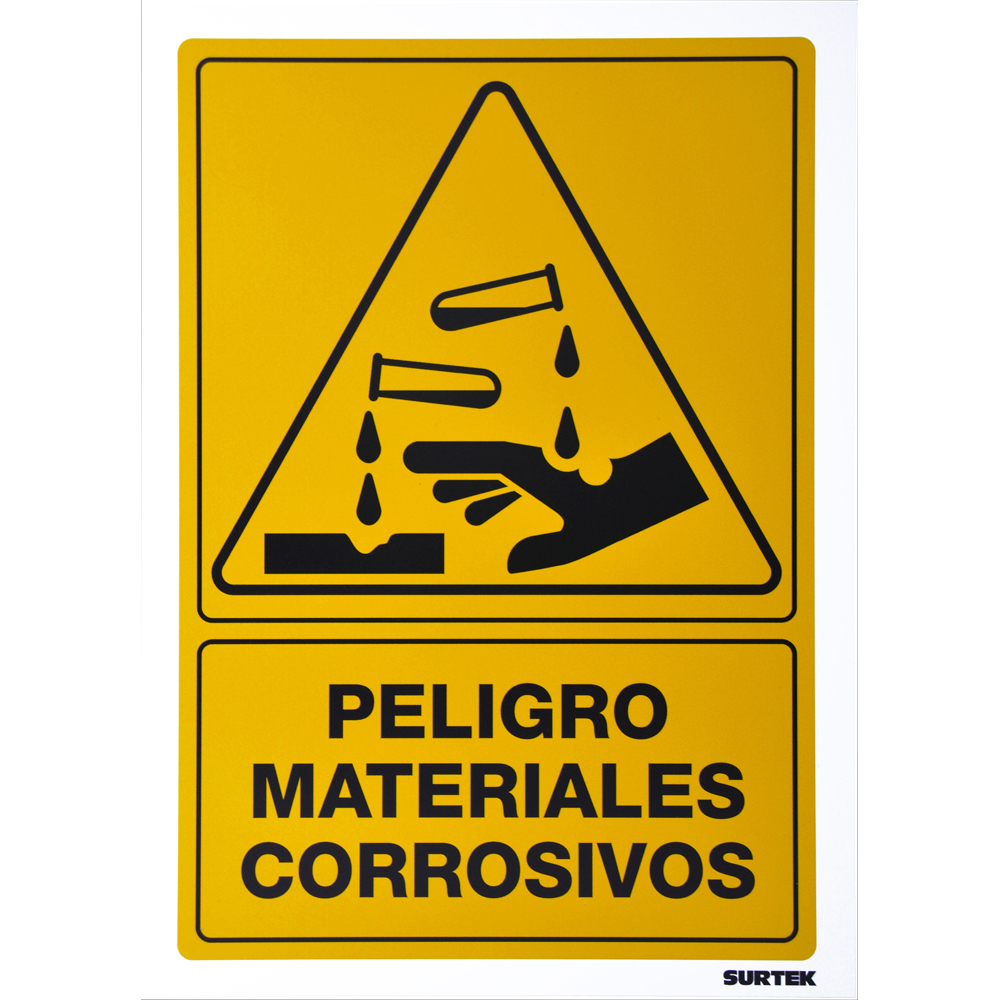 Señal "Materiales corrosivos"