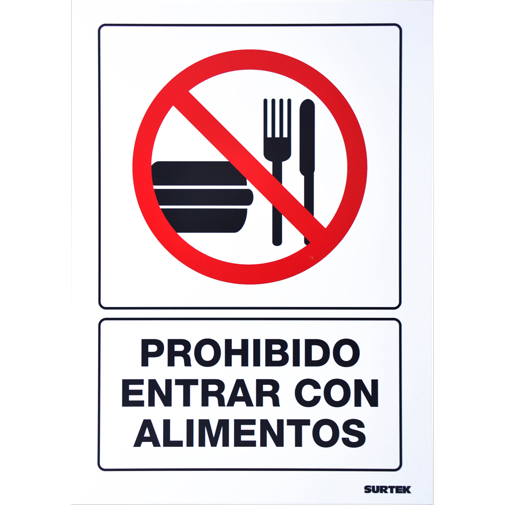 Señal "Prohibido alimentos"