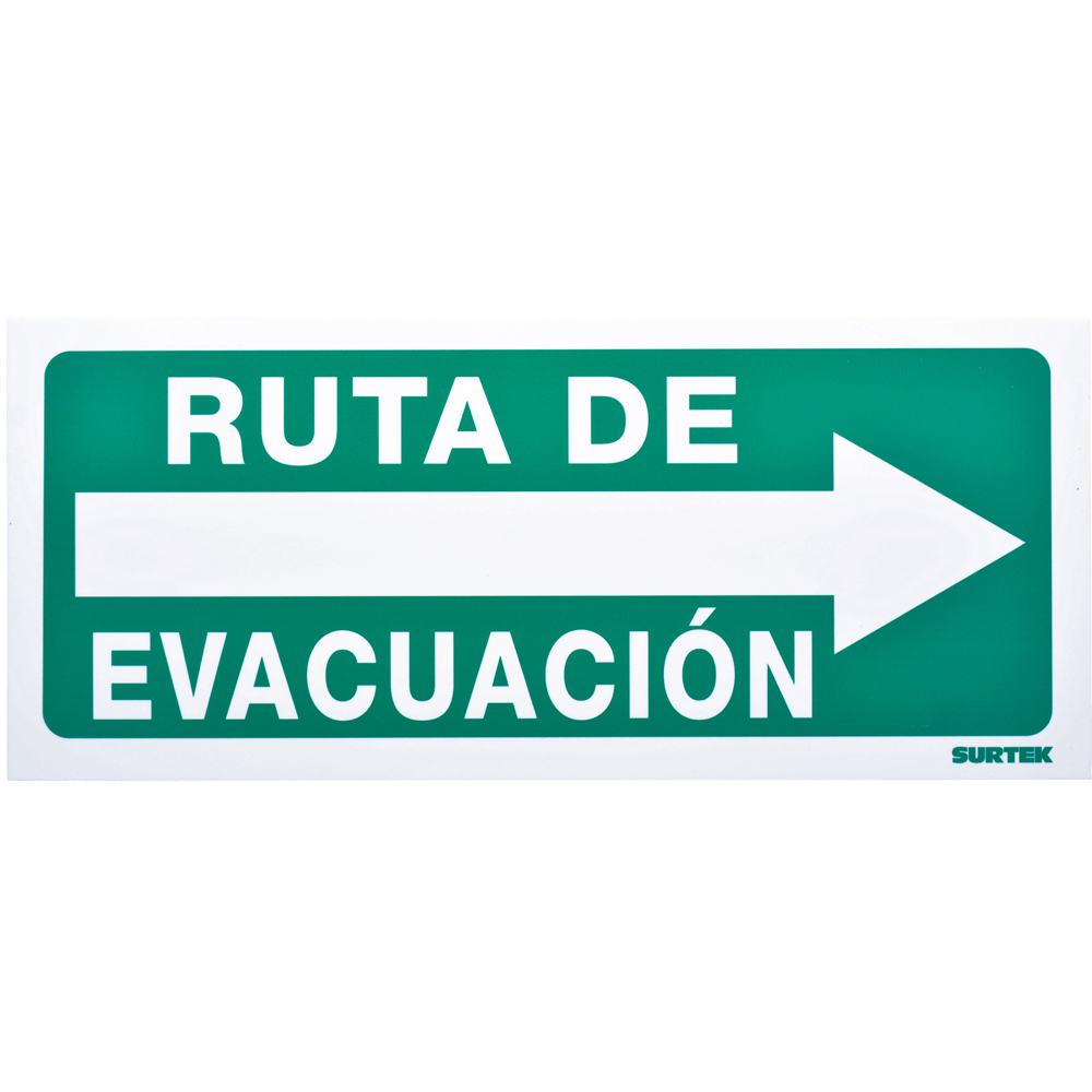Señal "Ruta de evacuación" derecha