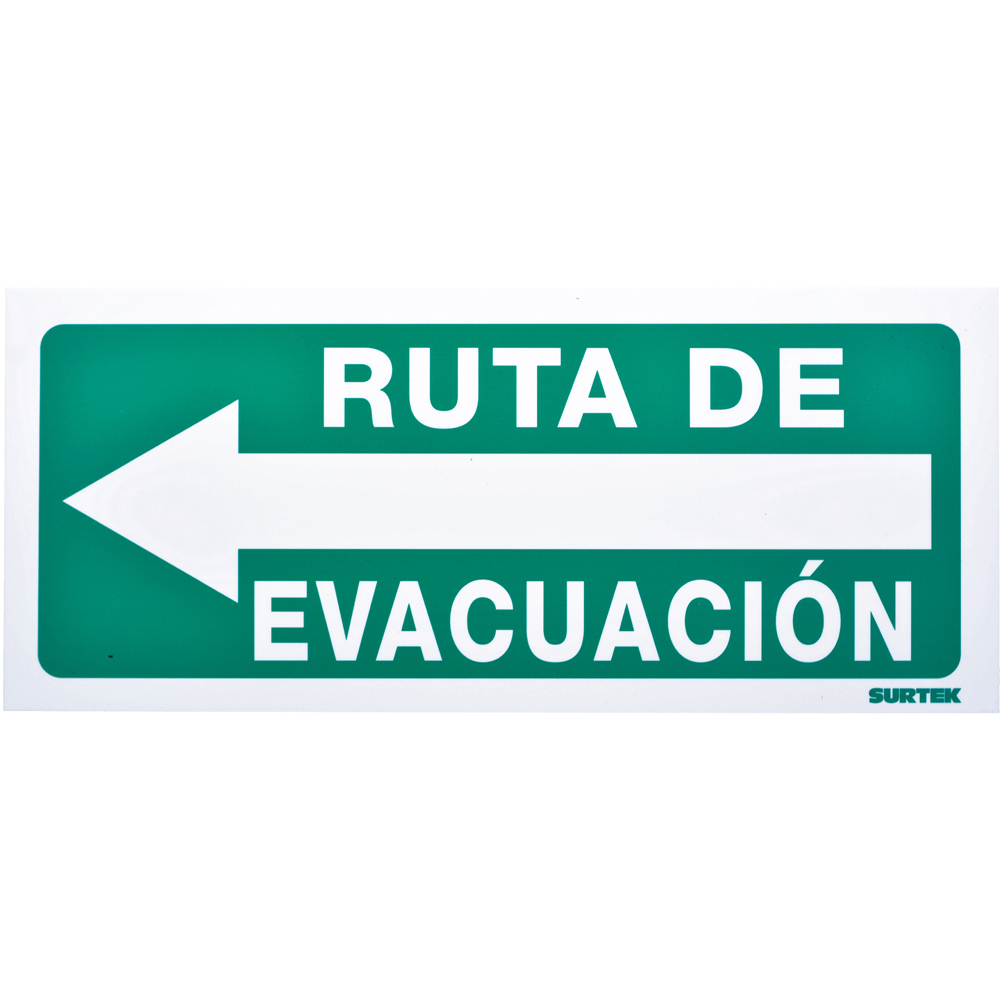 Señal "Ruta de evacuación" izquierda