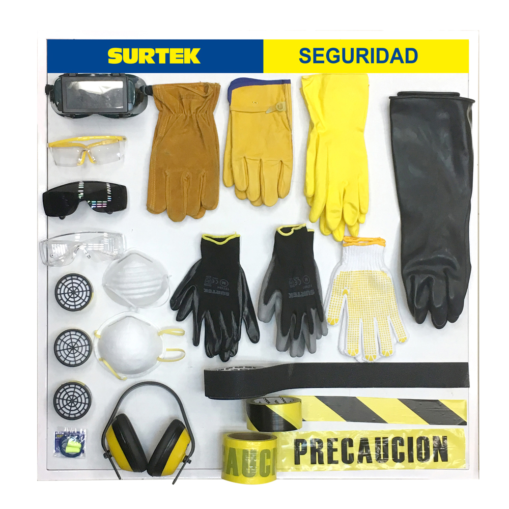 Tablas exhibidoras de herramientas de equipo de seguridad (2 tablas)