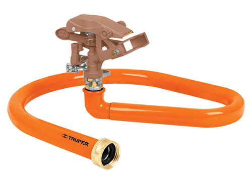 Aspersor base metálica, tipo manguera