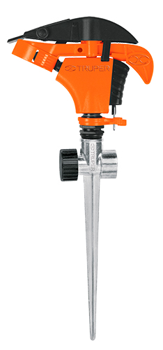 Aspersor plástico dos vías, estaca de 11'