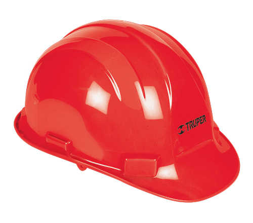 Casco de seguridad color rojo