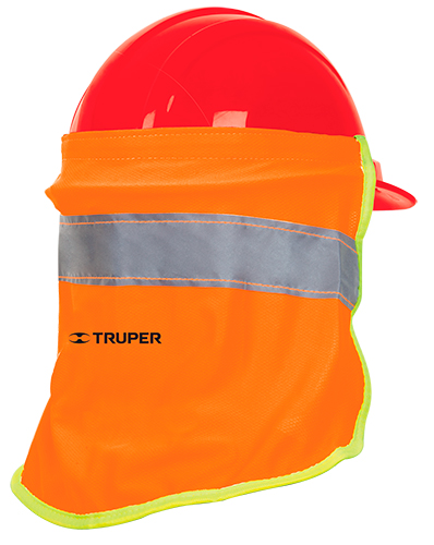 Cubrenuca para casco, color naranja, 30 cm