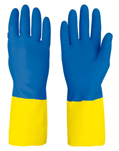 Guantes de látex reforzados para limpieza, chicos