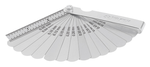 Calibrador para bujías, 15 hojas