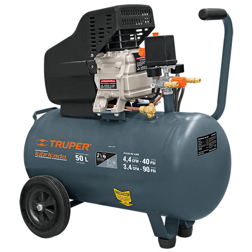 Compresor 50 L, lubricado, 3-1/2HP (potencia máxima), 120 V