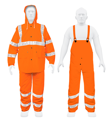 Conjunto impermeable c/reflejante, naranja, talla M, PVC - Ferrecompras 