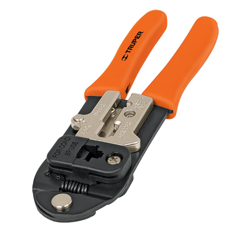 Pinza ponchadora, módulos intercambiables, cables RJ-45