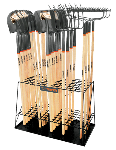Rack de piso para herramientas de mango largo