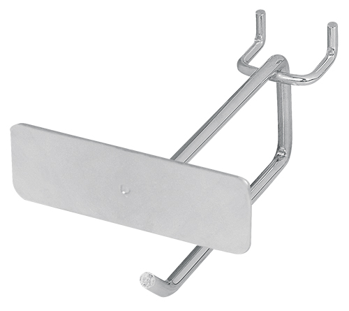 Ganchos rectos con porta-etiqueta, 4'