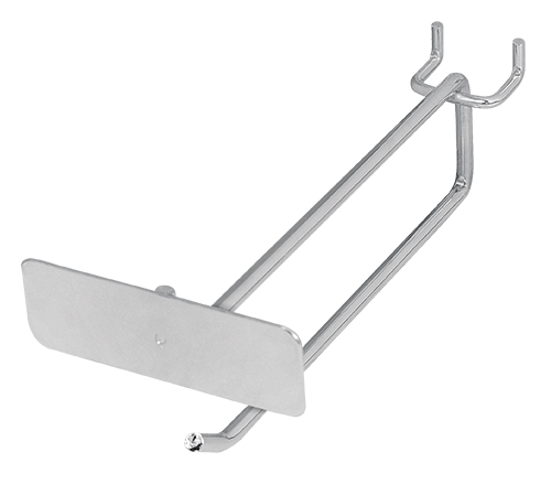 Ganchos rectos con porta-etiqueta, 6'