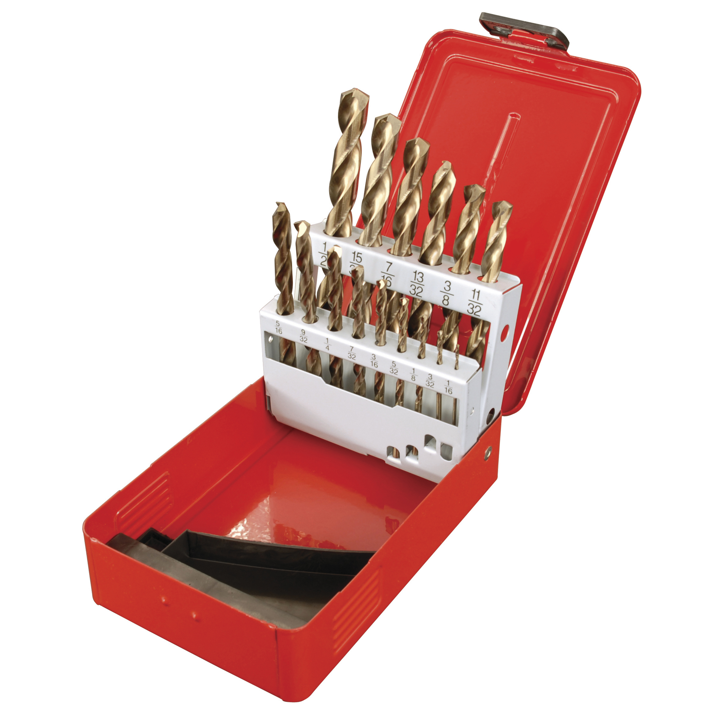 Juego de 15 brocas con cobalto 1/16"-1/2"