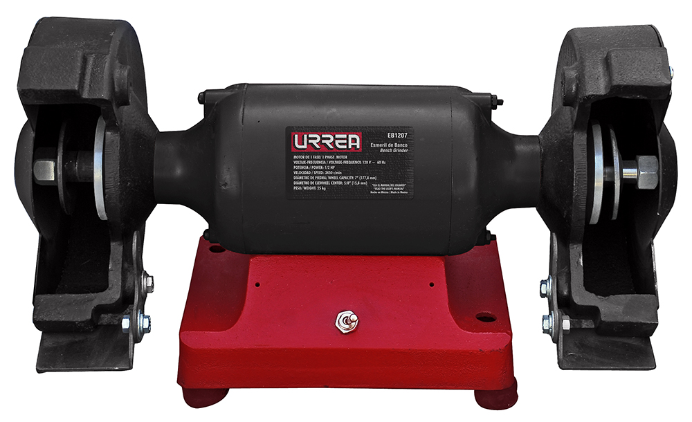 Esmeril de banco 7" .5HP 373W 120V 1 fase uso mega pesado